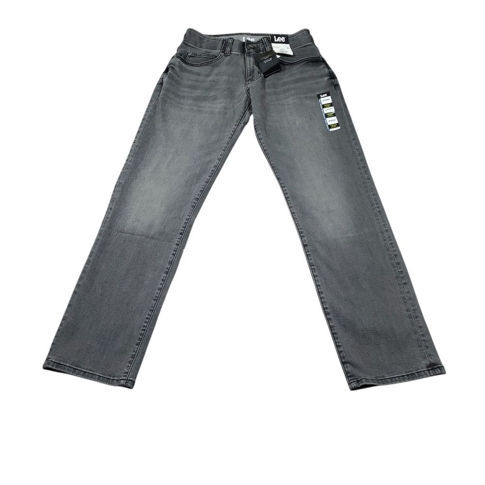 READ Lee Active Stretch Straight Taper Jeans Men's Size 29x30 Gray Motion Flex